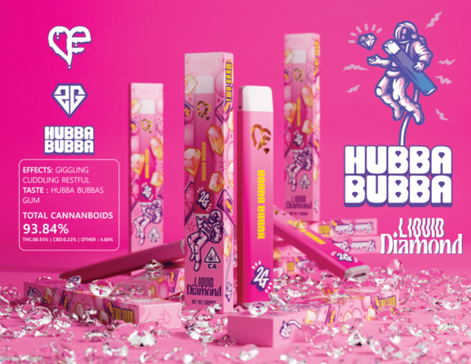 HUBBA BUBBA LIQUID DIAMOND,favorites disposable carts,favorites live resin disposable,where to buy hubba bubba liquid diamond