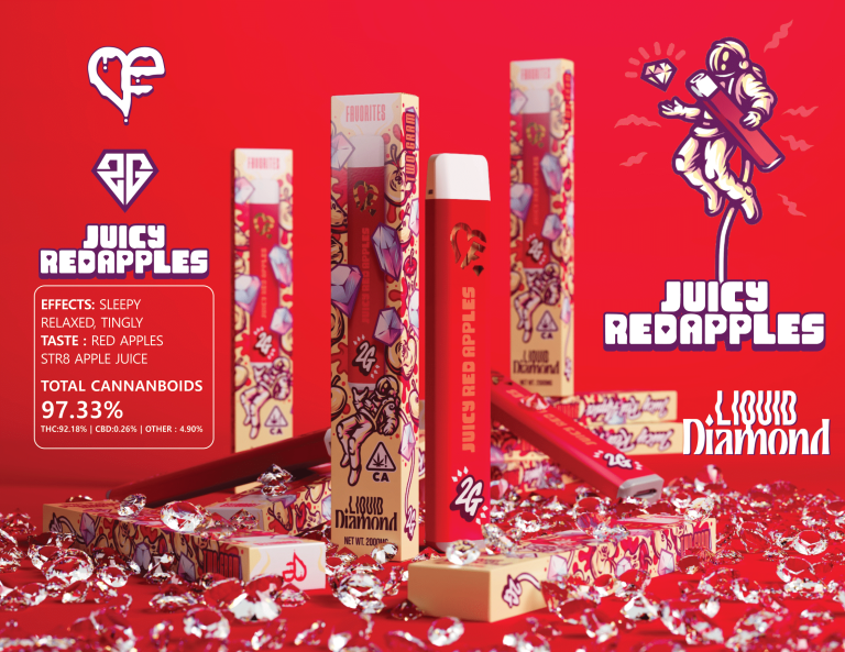 JUICY REDAPPLES LIQUID DIAMOND,favorites live resin disposable carts,favorites disposable carts,where to buy juicy redapples liquid diamond