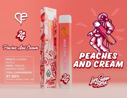 PEACHES AND CREAM LIVE SUGAR BLEND,favorites live resin disposable,where to buy peaches and cream live sugar blend,favorites carts