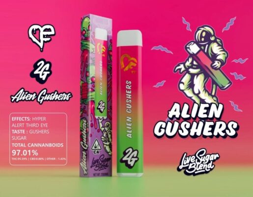 ALIEN GUSHERS LIVE SUGAR BLEND,favorites live resin disposable,favorites disposable carts-where to buy alien gushers live sugar blend